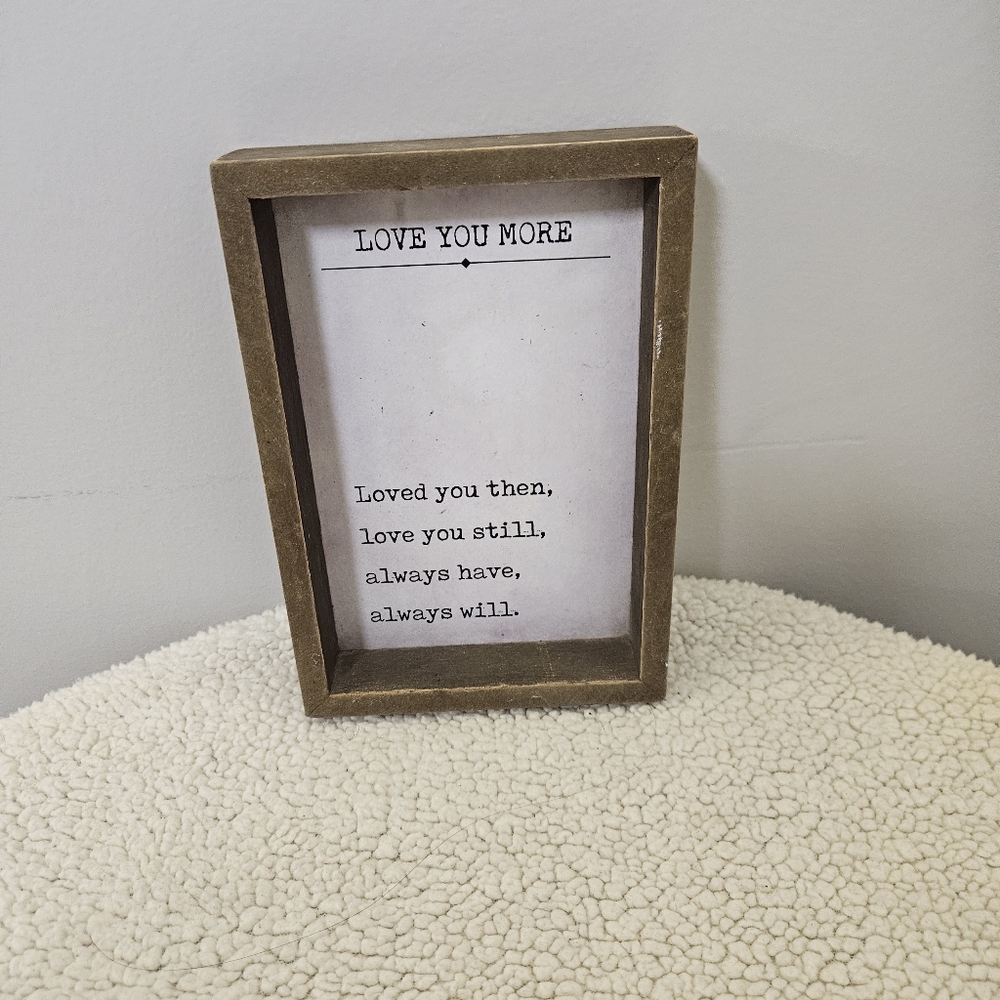 Brown Wooden Love Quote Frame - Picture 2 of 8
